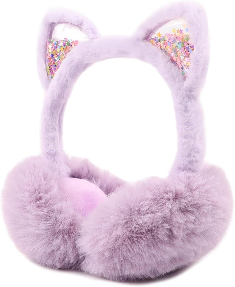 Pesaat Fluffy Ear Muff for Women Plush Earmuffs Kids Winter Earmuffs Girls Boys Cold Weather Ear Warmer - Image 2